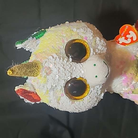 TY Beanie Babies Flippables 9" Medium Stardust Unicorn Plush W/ TAG - Picture 10 of 10